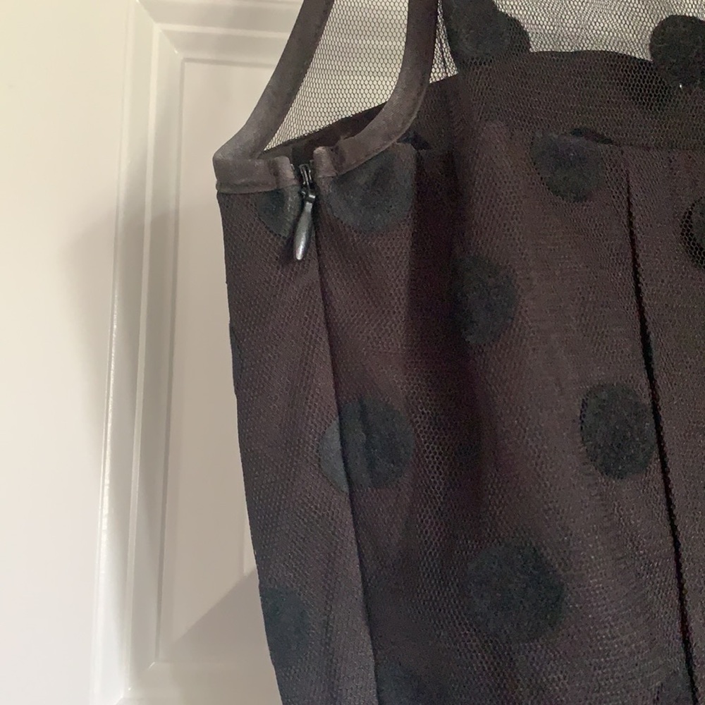 Anthropologie Polka Dot Illusion Neck Dress - Picture 5 of 6
